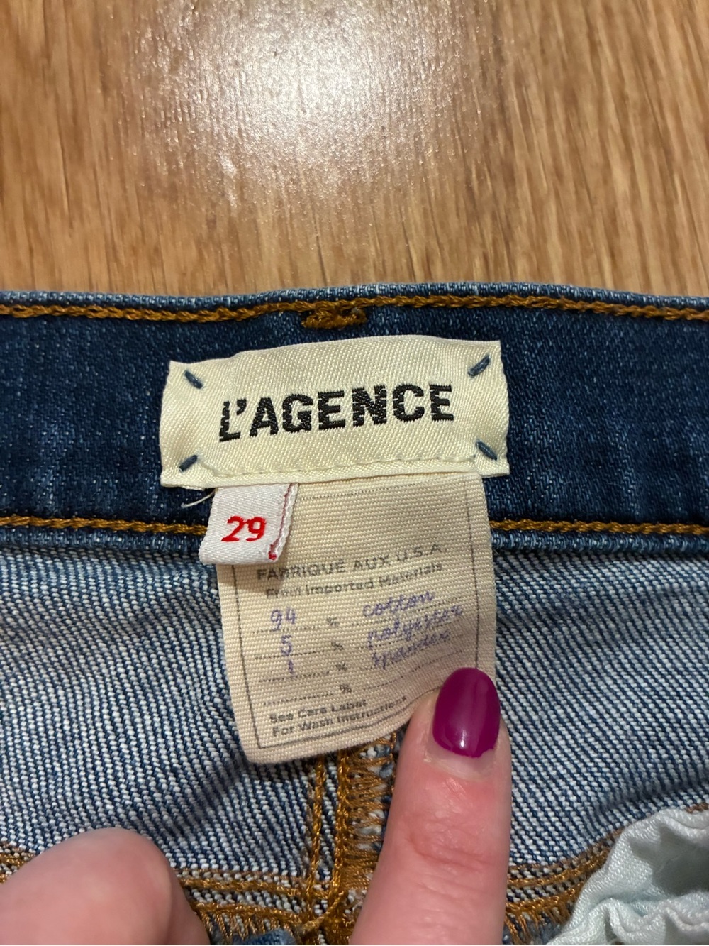 L'AGENCE Dark Blue High-Rise Jeans